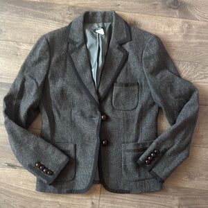 Gray Blazer with Black Trim